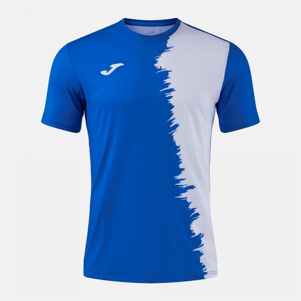 Camiseta Manga Corta Picasho en color Royal Blanco - padel Joma