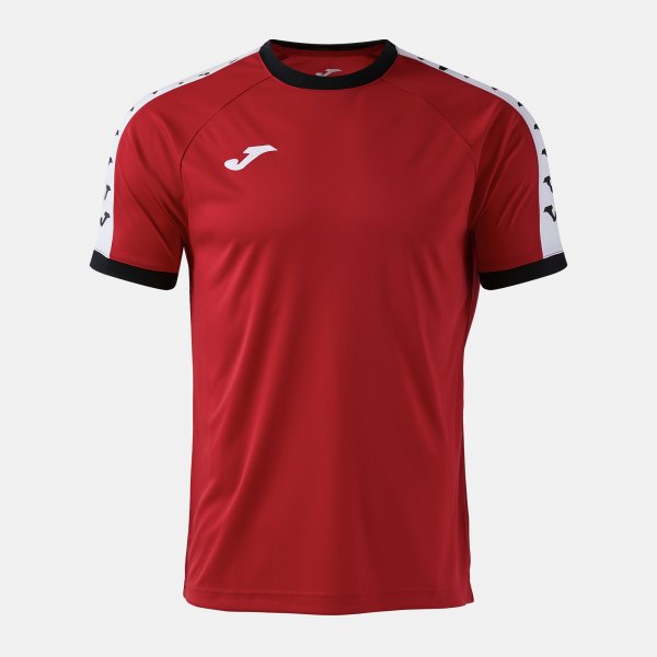 Camiseta Manga Corta Heroic en color Rojo Negro - padel Joma