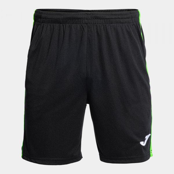 Bermuda Open III en color Negro Verde Flúor - padel Joma