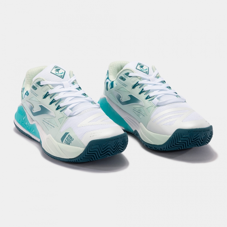 Zapatillas Spin Lady 2305 Blanco Turquesa - padel Joma