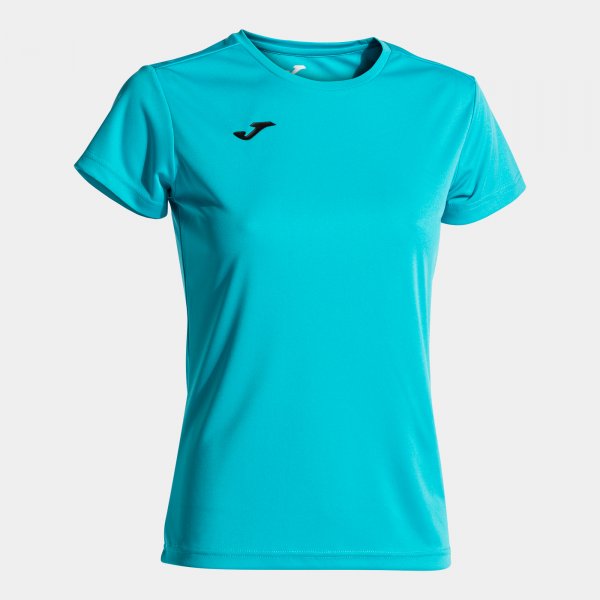 Camiseta Manga Corta Combi Woman en color Turquesa Flúor - padel Joma