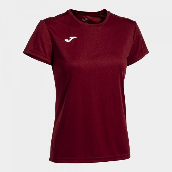 Camiseta Manga Corta Combi Woman en color Burdeos - padel Joma